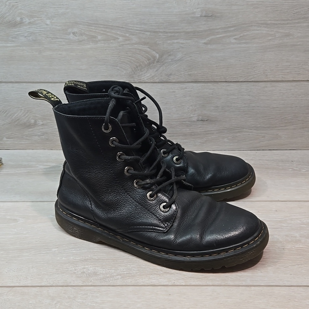 Dr.Martens Womens Luana Military Combat Chunky Boots shoes sz 9